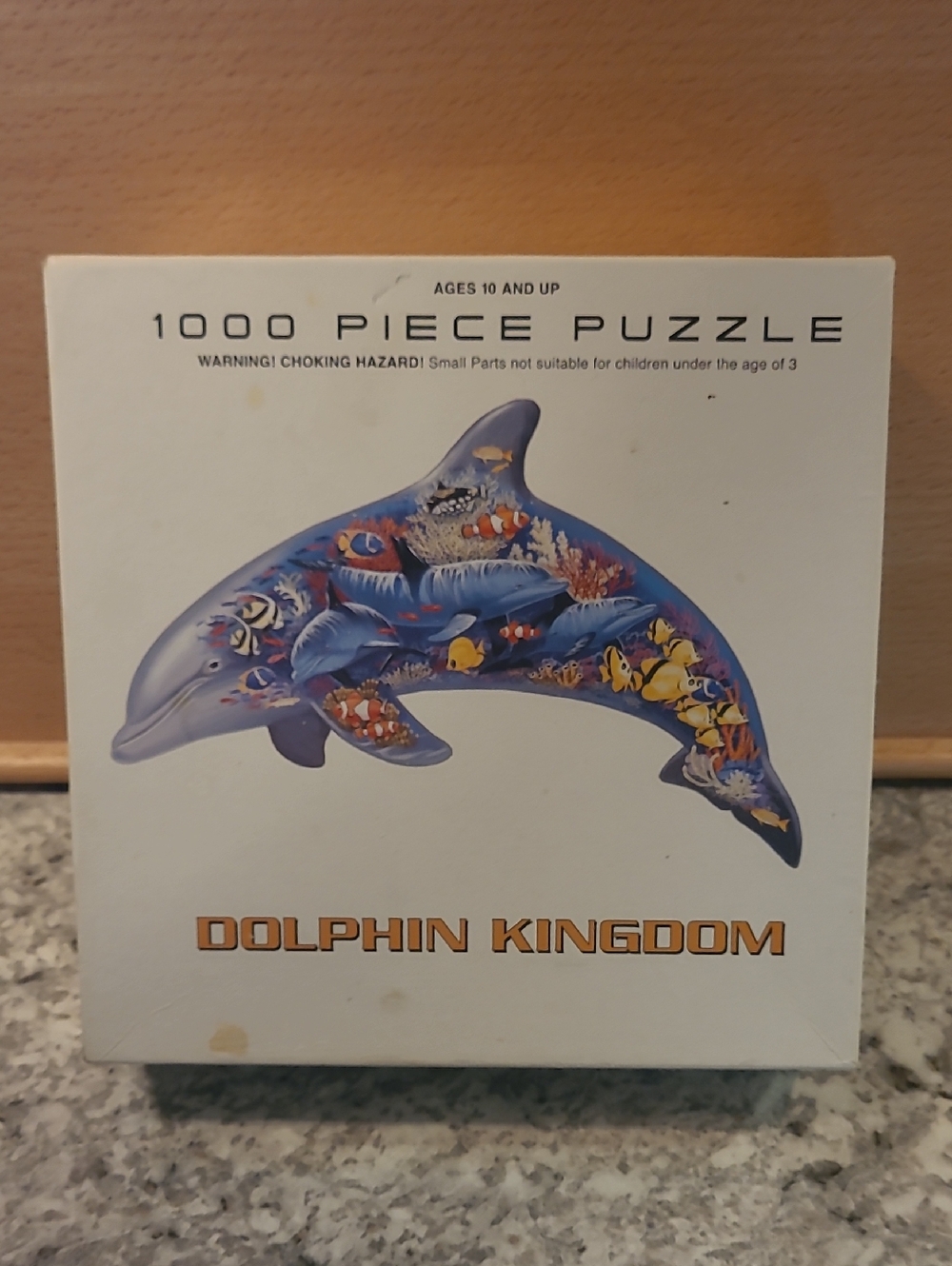Dolphin-Shaped 1000-Piece Jigsaw Puzzle Not Tested USA Made Dolphin Kingdom